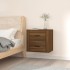 Mesita de noche de pared roble marrón 50x36x47