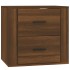 Mesita de noche de pared roble marrón 50x36x47