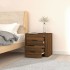 Mesita de noche de pared roble marrón 50x36x47