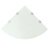 Estantes esquina 2 uds soportes cromados vidrio blanco 45x45