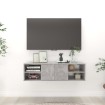 Estantería pared madera contrachapada gris hormigón 102x30x29cm
