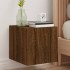 Mueble de TV de pared con luces LED roble marrón 30,5x35x30