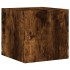Mueble de TV de pared con luces LED roble ahumado 30,5x35x30