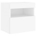 Mueble de TV de pared con luces LED blanco 40x30x40