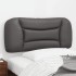 Cabecero de cama acolchado cuero sintético gris 90