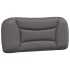 Cabecero de cama acolchado cuero sintético gris 90