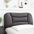 Cabecero de cama acolchado cuero sintético gris 90