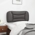 Cabecero de cama acolchado cuero sintético gris 90