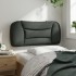 Cabecero de cama acolchado tela gris oscuro 80
