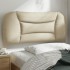 Cabecero de cama acolchado tela crema 80