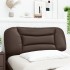 Cabecero de cama acolchado cuero sintético marrón 100