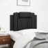 Cabecero de cama acolchado cuero sintético negro 90