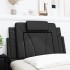 Cabecero de cama acolchado cuero sintético negro 90