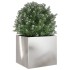 Jardinera de acero inoxidable plateado 32x30x29