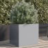 Jardinera de acero galvanizado plateado 42x40x39