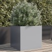 Jardinera de acero galvanizado plateado 42x40x39 cm