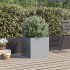 Jardinera de acero galvanizado plateado 42x40x39