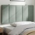Cabecero de cama acolchado terciopelo gris claro 100