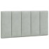 Cabecero de cama acolchado terciopelo gris claro 100