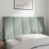 Cabecero de cama acolchado terciopelo gris claro 100