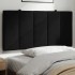 Cabecero de cama acolchado terciopelo negro 100