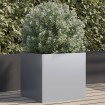 Jardinera de acero galvanizado plateado 49x47x46 cm