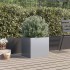 Jardinera de acero galvanizado plateado 49x47x46