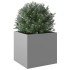 Jardinera de acero galvanizado plateado 49x47x46