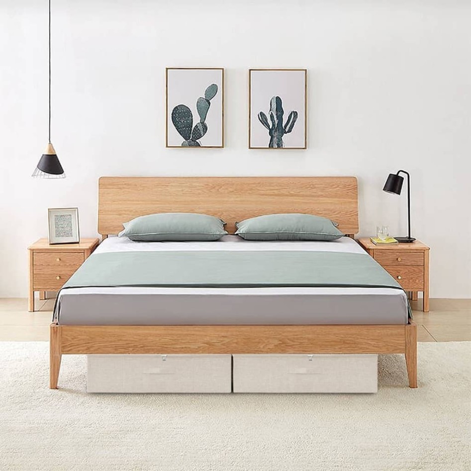 Caja de almacenaje tela color crema 70x40x18