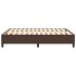Estructura de cama box spring cuero sintético marrón 140x190