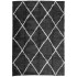 Alfombra de pelo largo moderna negro y crema 120x170