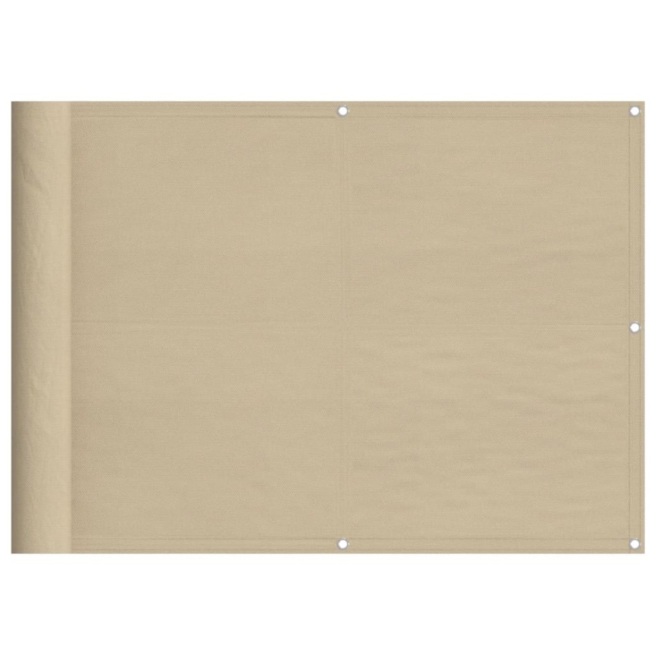 Pantalla de balcón 100% poliéster Oxford beige 75x1000