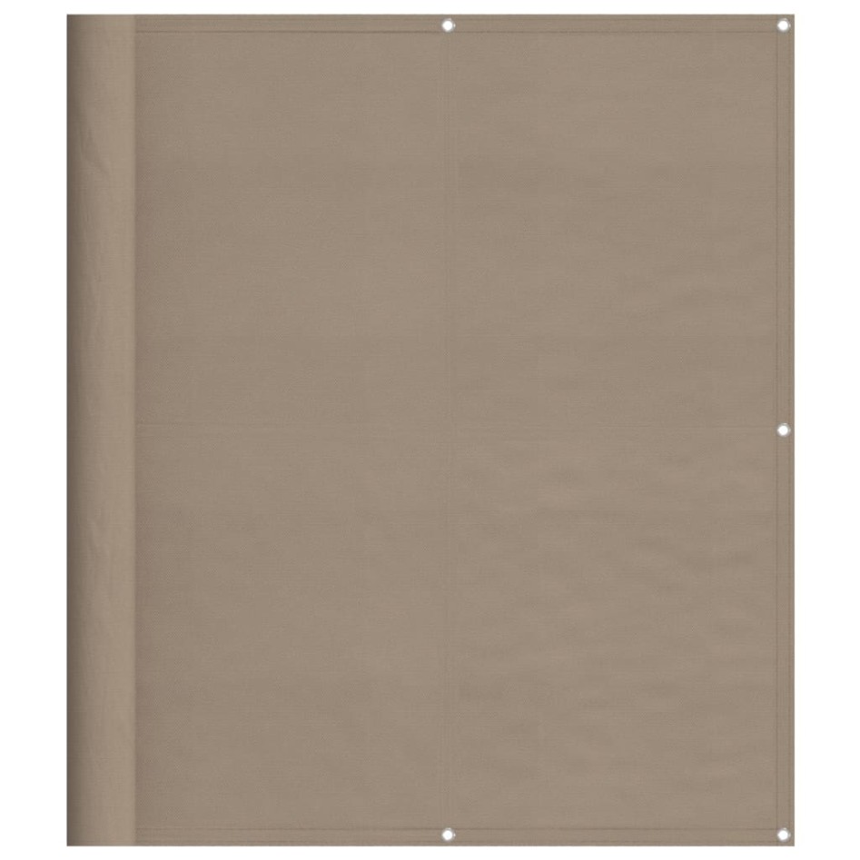 Pantalla de balcón 100% poliéster Oxford taupé 120x1000
