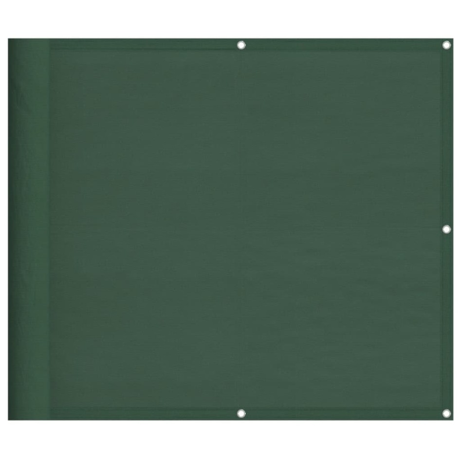 Pantalla de balcón 100% poliéster Oxford verde oscuro 90x800