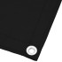 Pantalla de balcón 100% poliéster Oxford negro 120x700