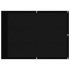 Pantalla de balcón 100% poliéster Oxford negro 75x1000