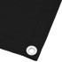 Pantalla de balcón 100% poliéster Oxford negro 120x1000