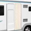 Cortina antimoscas chenilla beige y blanco 56x185 cm