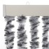 Cortina antimoscas chenilla gris negro y blanco 56x185