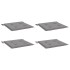 Cojines de silla de jardín 4 uds tela Oxford gris 50x50x3