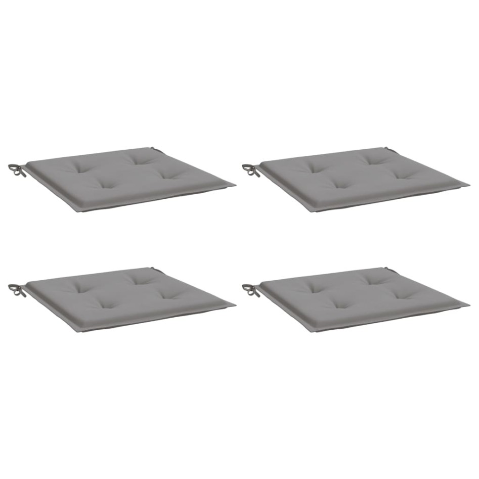 Cojines de silla de jardín 4 uds tela Oxford gris 50x50x3