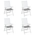 Cojines de silla de jardín 4 uds tela Oxford gris 50x50x3