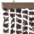 Cortina antimoscas chenilla marrón y blanco 56x200