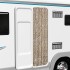Cortina antimoscas chenilla beige y marrón 56x200
