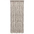 Cortina antimoscas chenilla gris taupe y blanco 56x200