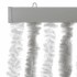 Cortina antimoscas chenilla gris claro y blanco 56x185