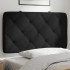 Cabecero de cama acolchado terciopelo negro 90