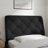 Cabecero de cama acolchado terciopelo negro 90