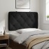 Cabecero de cama acolchado terciopelo negro 90
