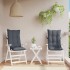 Cojines de silla respaldo alto 2 uds tela Oxford gris